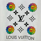 تي شيرت LV قطني بأكمام قصيرة وشعار كلاسيكي