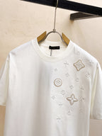 LV Cotton Short Sleeve T-Shirt in Classic Logo