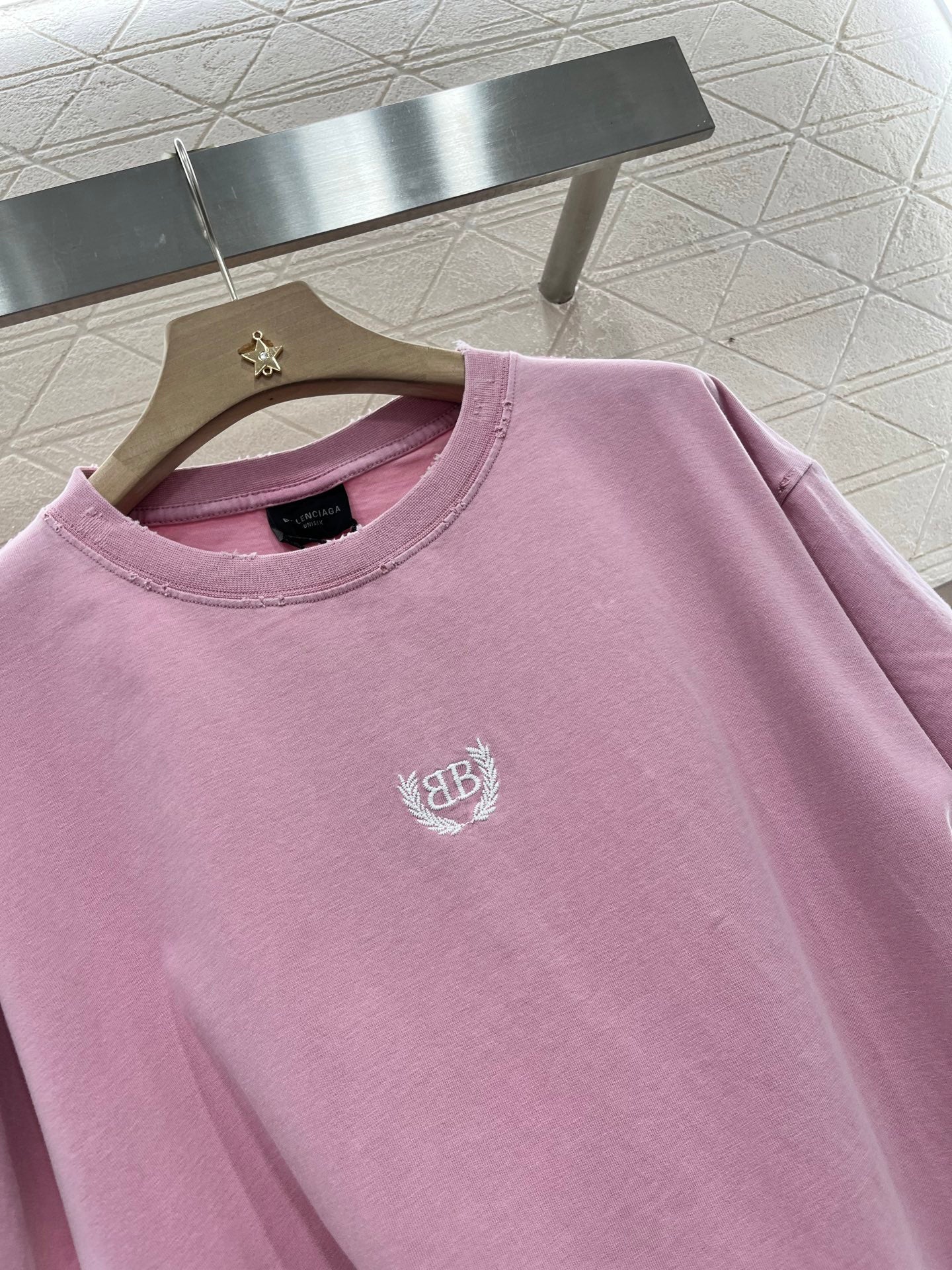 Balenciag! Logo-Embroidered short-sleeve T-shirt