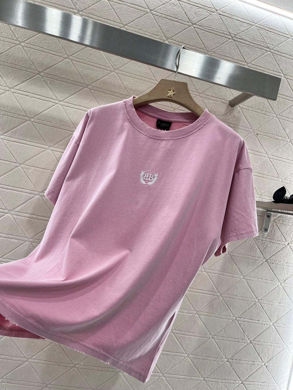 Balenciag! Logo-Embroidered short-sleeve T-shirt