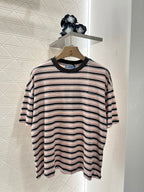 Prad! Striped short-sleeved crew-neck T-shirt