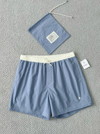 Brunello Cucinel! Straight-Leg Mid-Length Logo-Print Swim Short