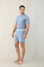 Brunello Cucinel! Straight-Leg Mid-Length Logo-Print Swim Short