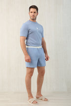 Brunello Cucinel! Straight-Leg Mid-Length Logo-Print Swim Short