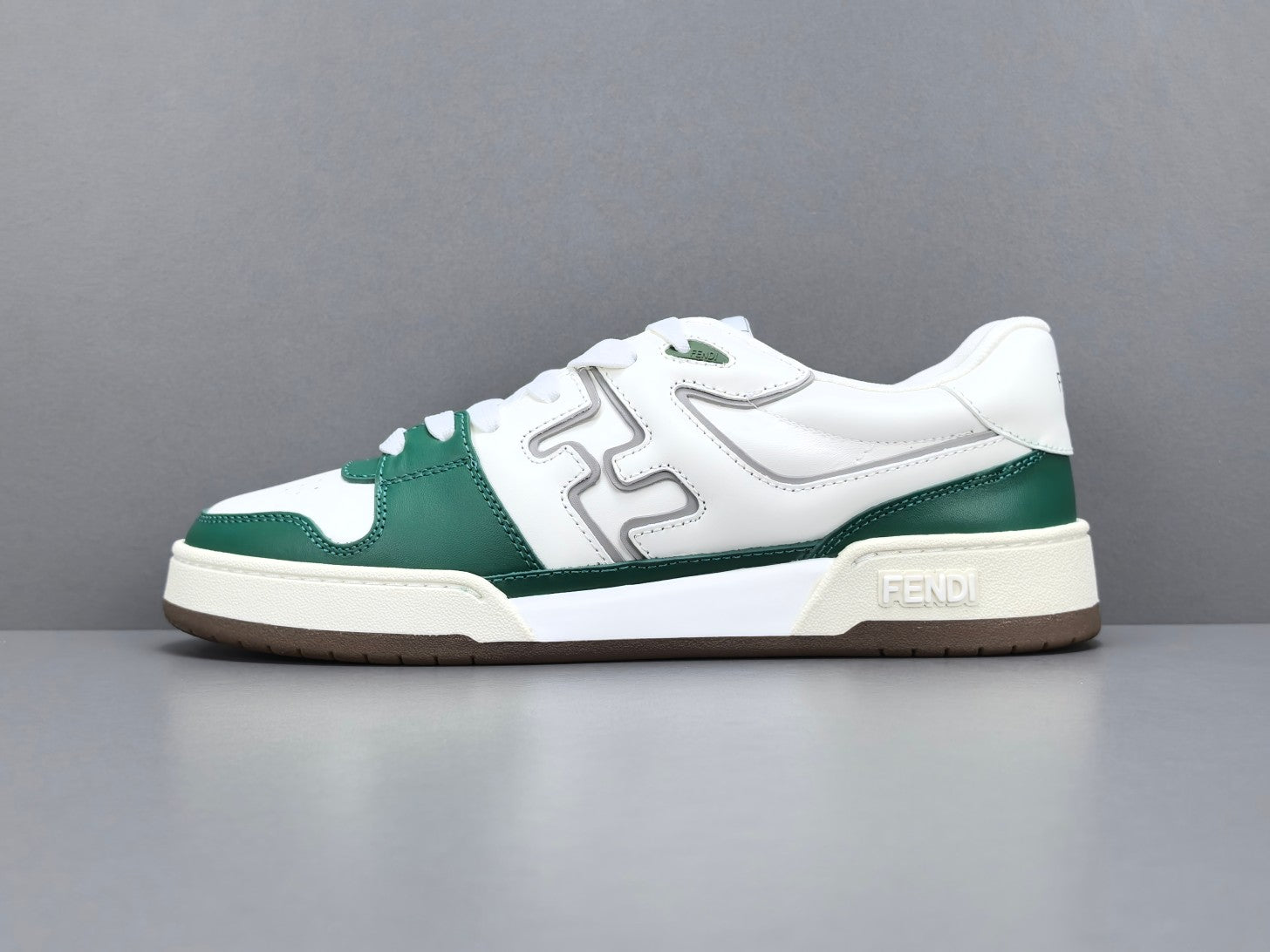 Fend! Match Sneakers FF Jacquard White Suede Fabric Low Tops