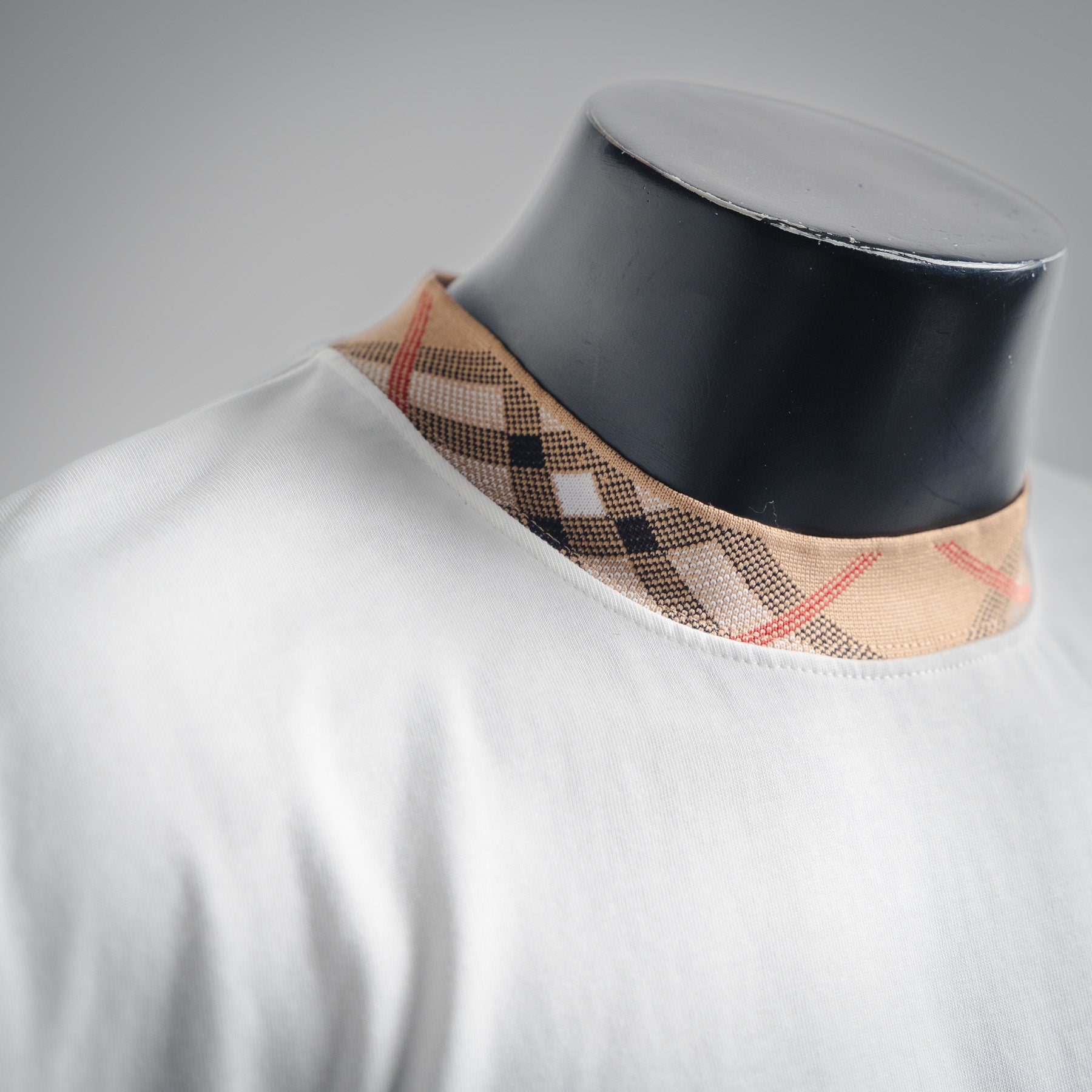 Burberry Check Trim Cotton T-shirt