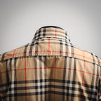 قميص قطني بنقشة مربعات بقصّة عادية من بربر!