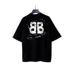 تيشيرت قصير الأكمام بشعار Balenciag!