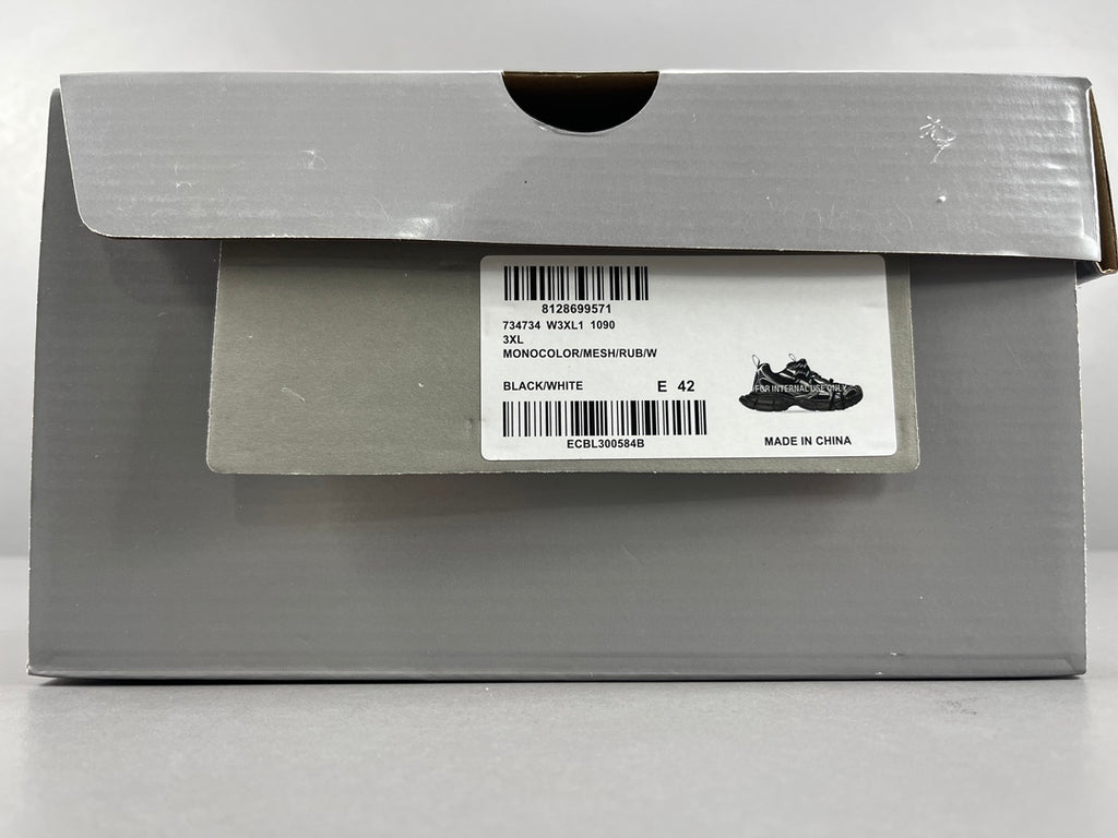 Balenciag! 3XL Mesh Lace-Up Distressed Low-Top Sneakers in Black & Silver