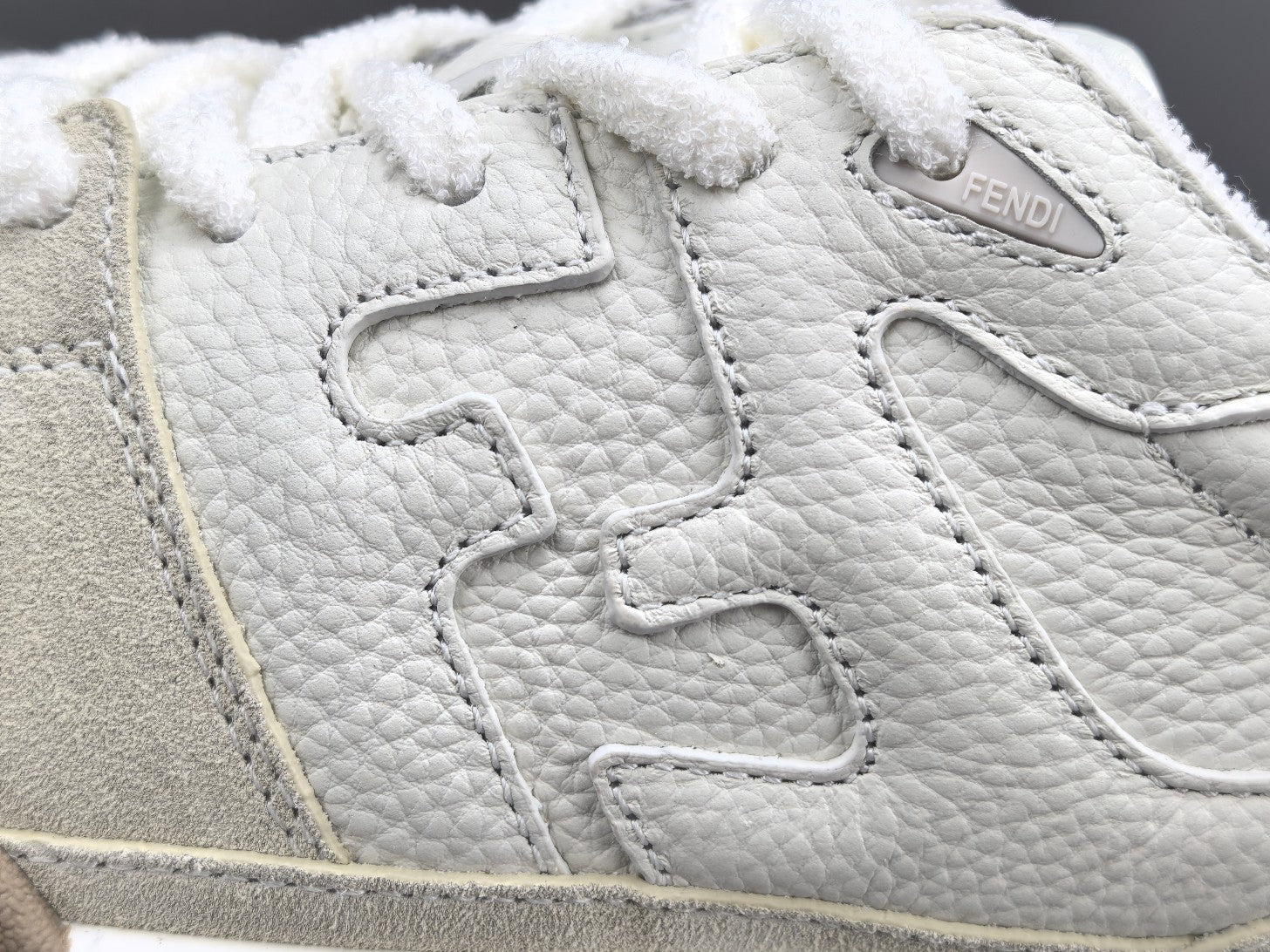 Fend! Match Sneakers White Suede Low Tops