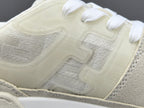 Fend! Match Sneakers FF Jacquard White Suede Fabric Low Tops