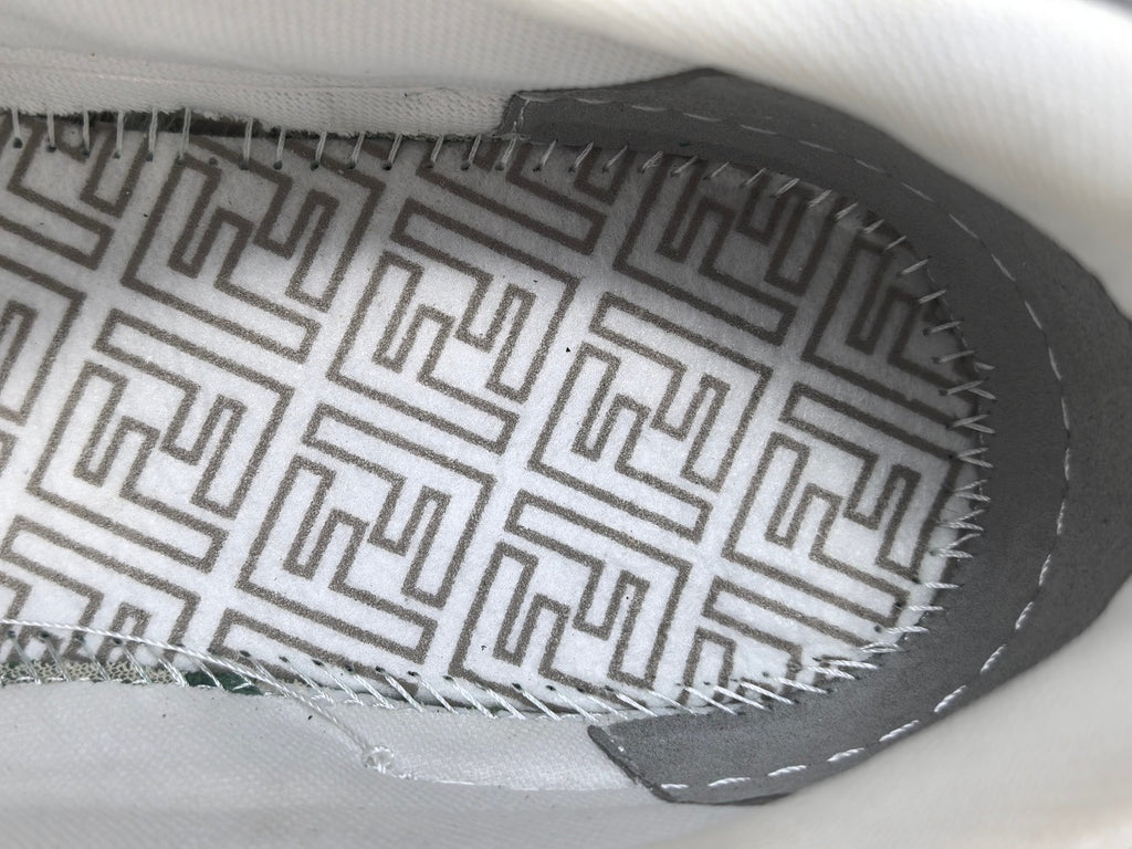 Fend! Match Sneakers FF Jacquard White Suede Fabric Low Tops