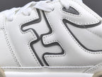 Fend! Match Sneakers FF Jacquard White & Black Suede Fabric Low Tops