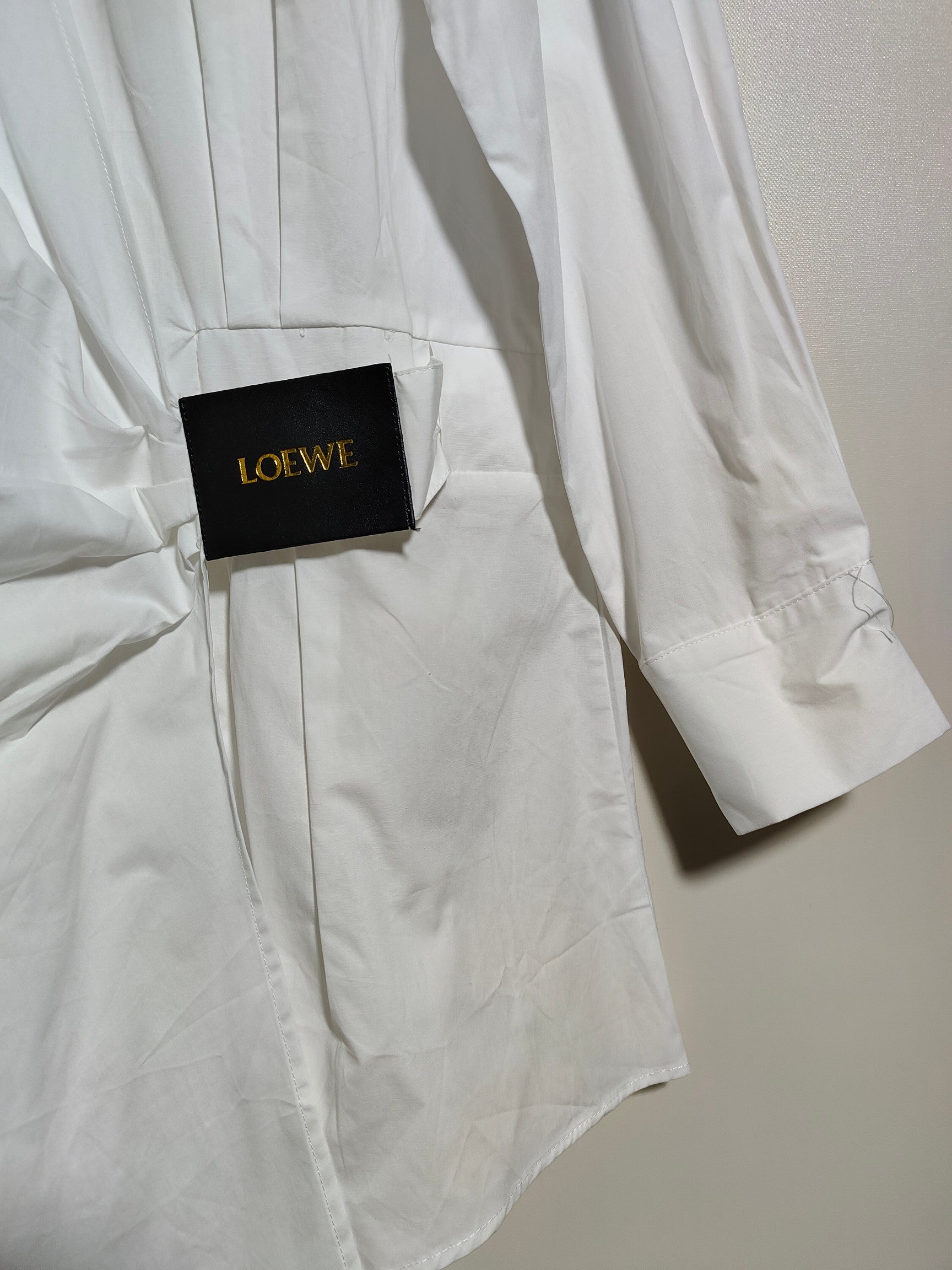 Loewe Draped Poplin Mini Shirtdress
