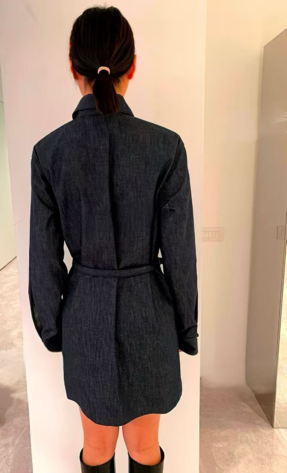 Fendi Short Shirt Collar Neck Dress
