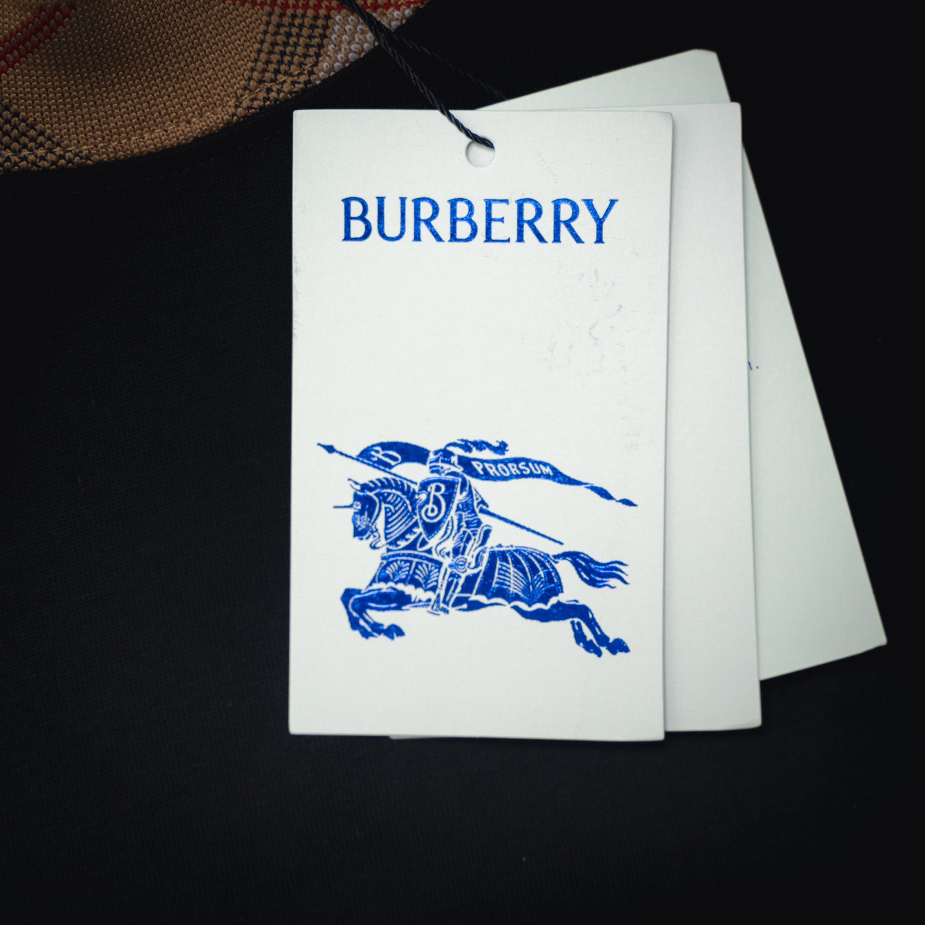 Burberry Check Trim Cotton T-shirt