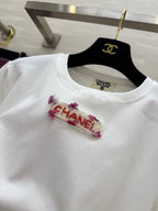CHNE! vintage series hand-embroidered T-shirt