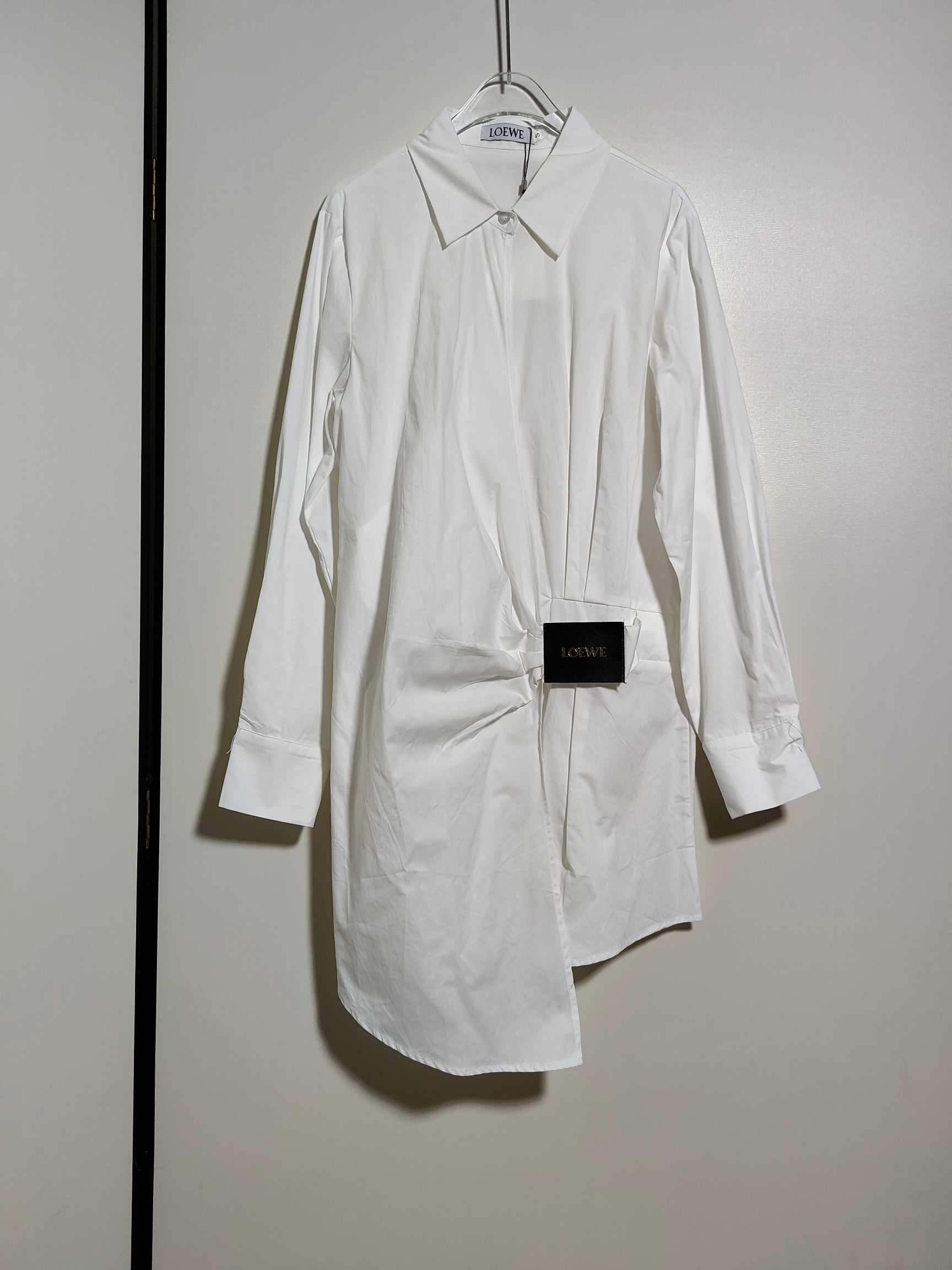 Loewe Draped Poplin Mini Shirtdress
