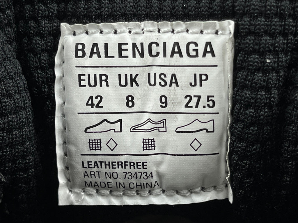 Balenciag! 3XL Mesh Lace-Up Distressed Low-Top Sneakers in Black & Silver