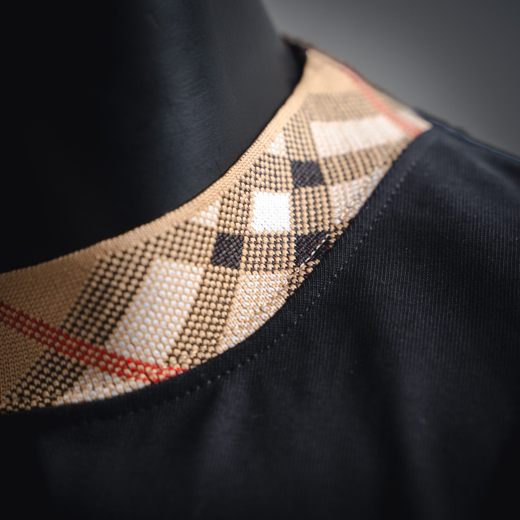 Burberry Check Trim Cotton T-shirt