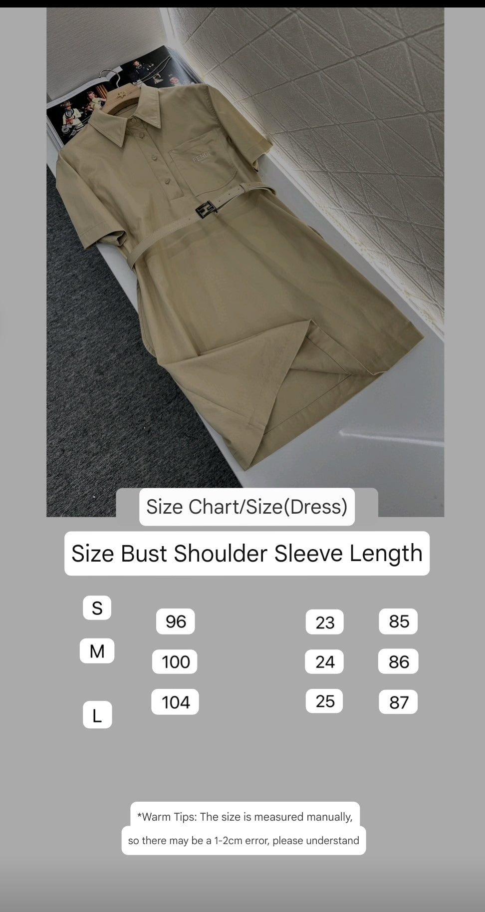 Fendi Brown Denim Dress