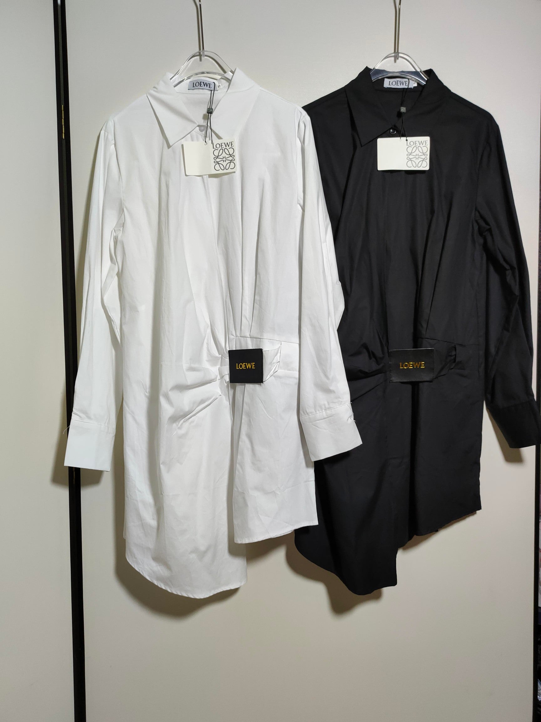 Loewe Draped Poplin Mini Shirtdress