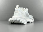 Balenciag! 3xl Mesh Lace-Up Distressed Sneaker in White