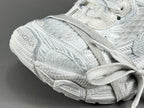 Balenciag! 3xl Mesh Lace-Up Distressed Sneaker in White