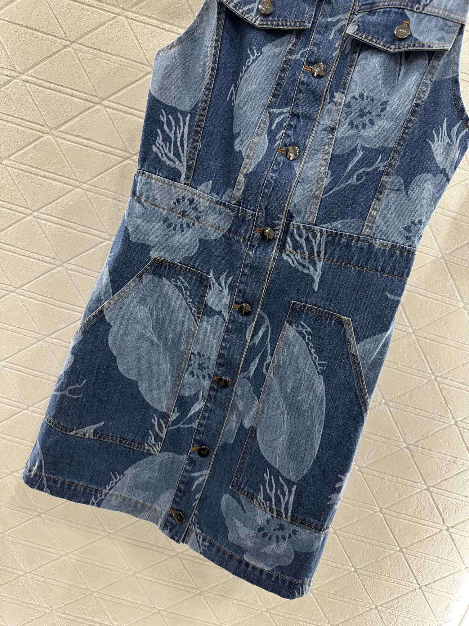 Fendi Blue Denim Dress