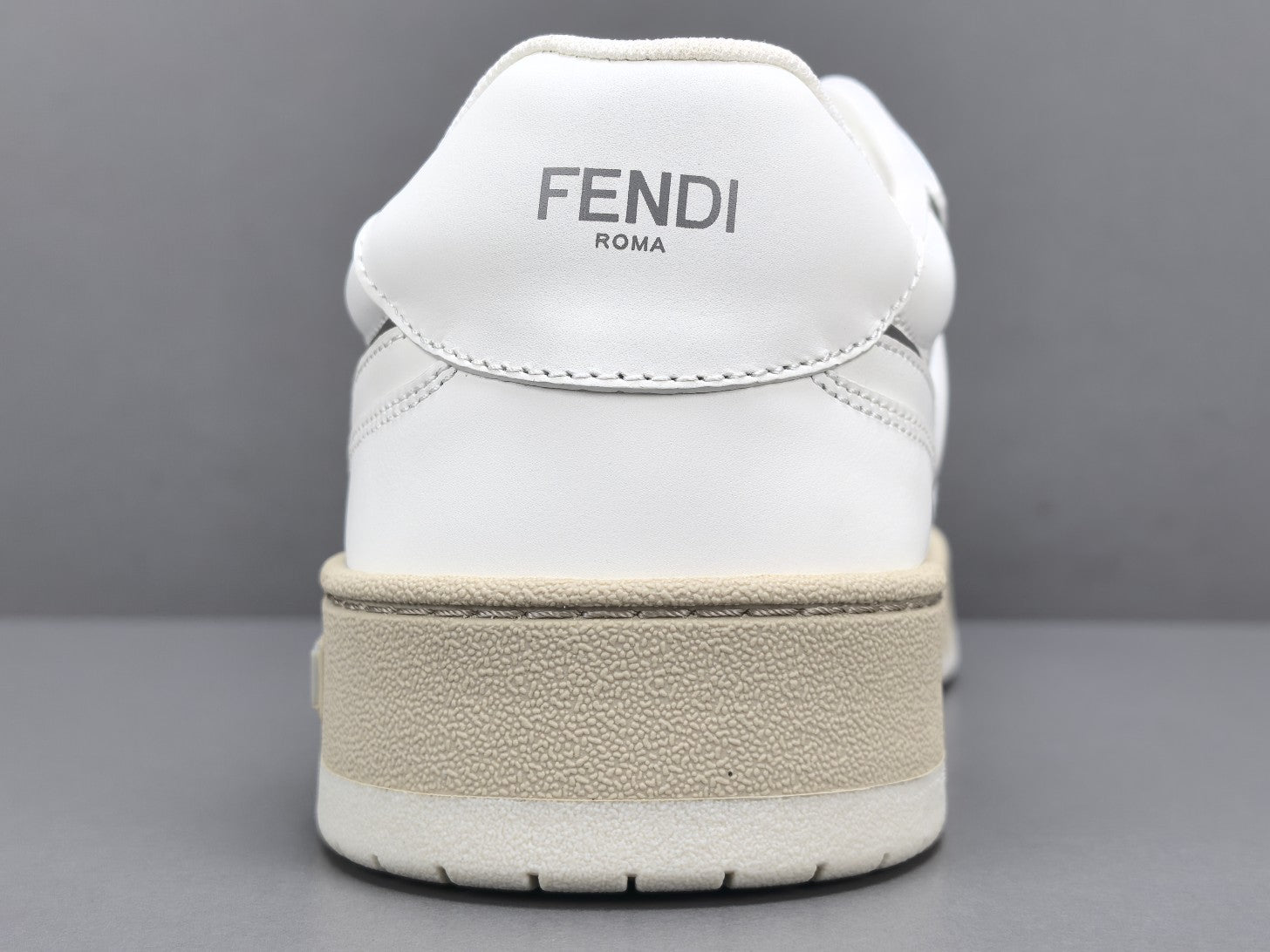 Fend! Match Sneakers FF Jacquard White & Black Suede Fabric Low Tops