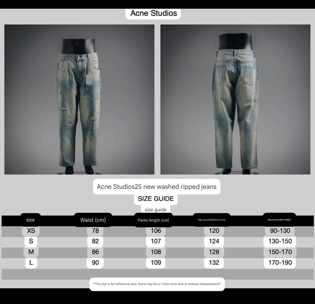Acne Studi! remake selvedge tapered 5 pocket jeans