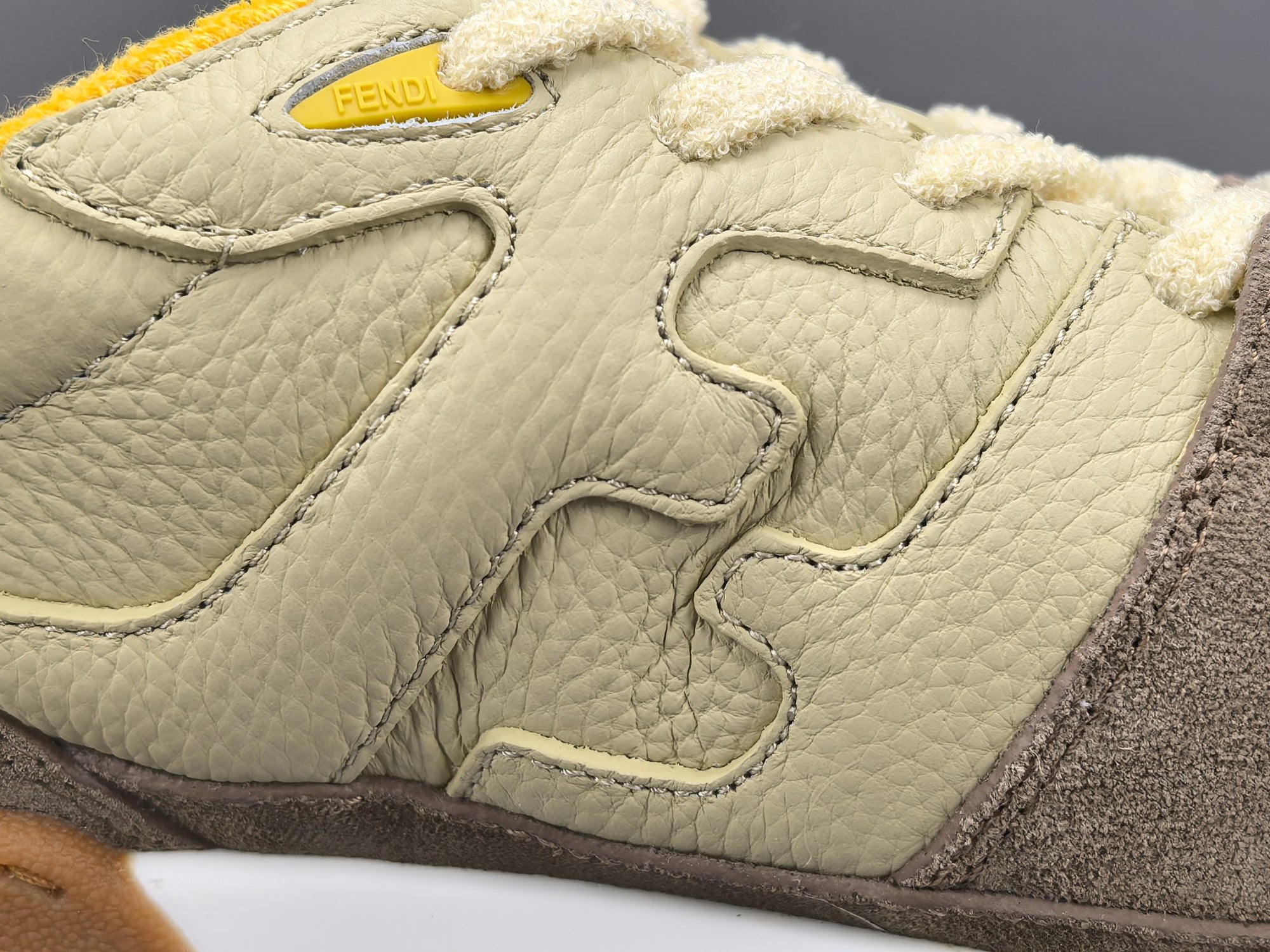 Fend! Match Low Top Suede 'Yellow Beige'