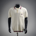 Gucci Web Stripe Knitted Polo Shirt