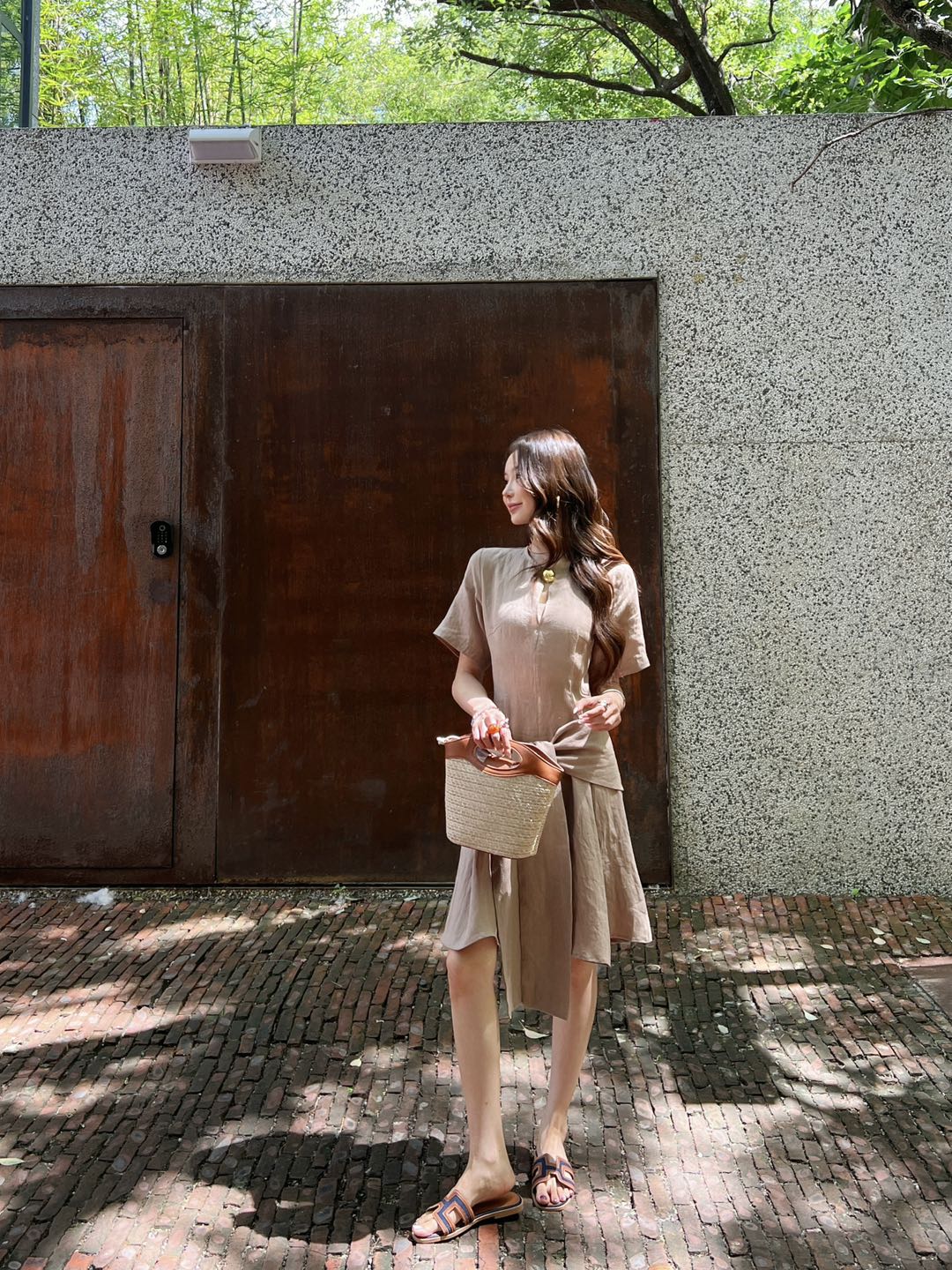 Loewe Pebble Dress in Viscose & Linen