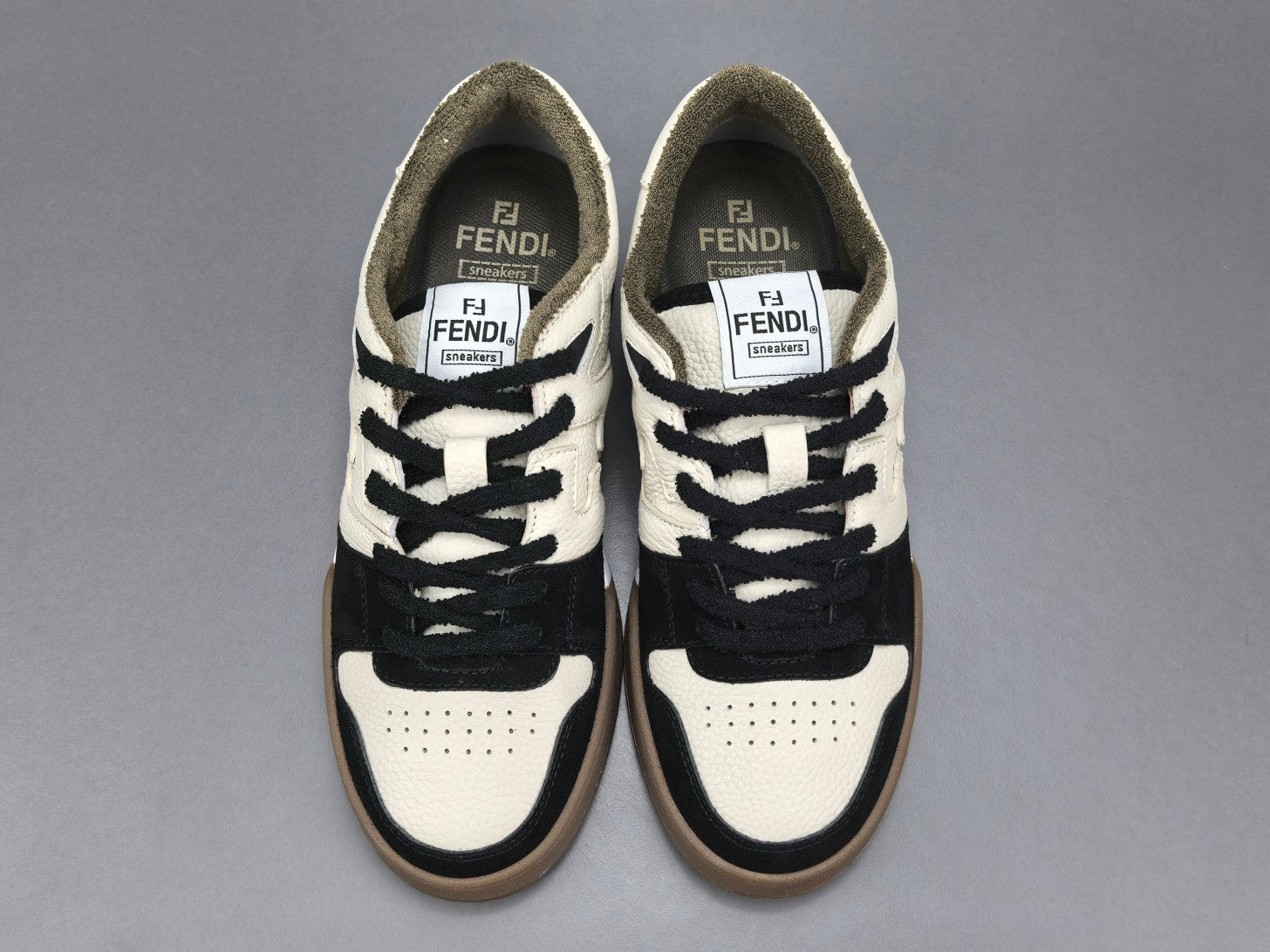 Fend! Match Low tops in black suede