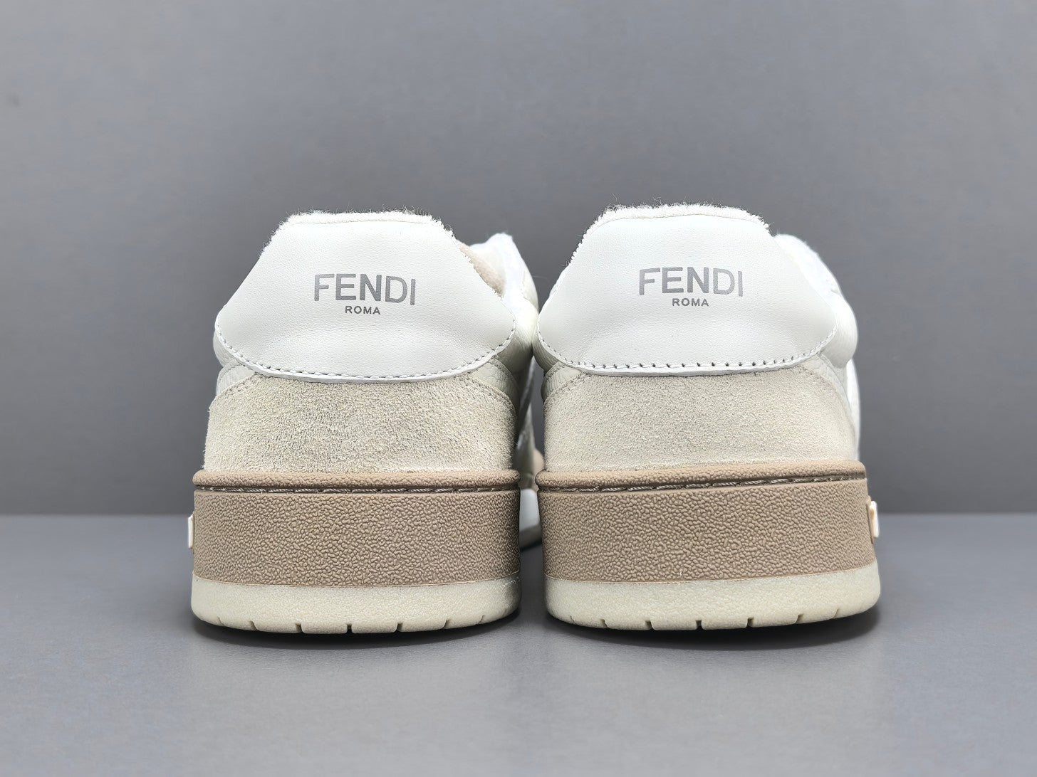 Fend! Match Sneakers White Suede Low Tops