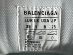 Balenciag! Cargo Round Toe Lace-Up Sneakers in White & gray