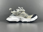 Balenciag! Cargo Round Toe Lace-Up Sneakers in White & gray