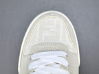 Fend! Match Sneakers FF Jacquard White Suede Fabric Low Tops