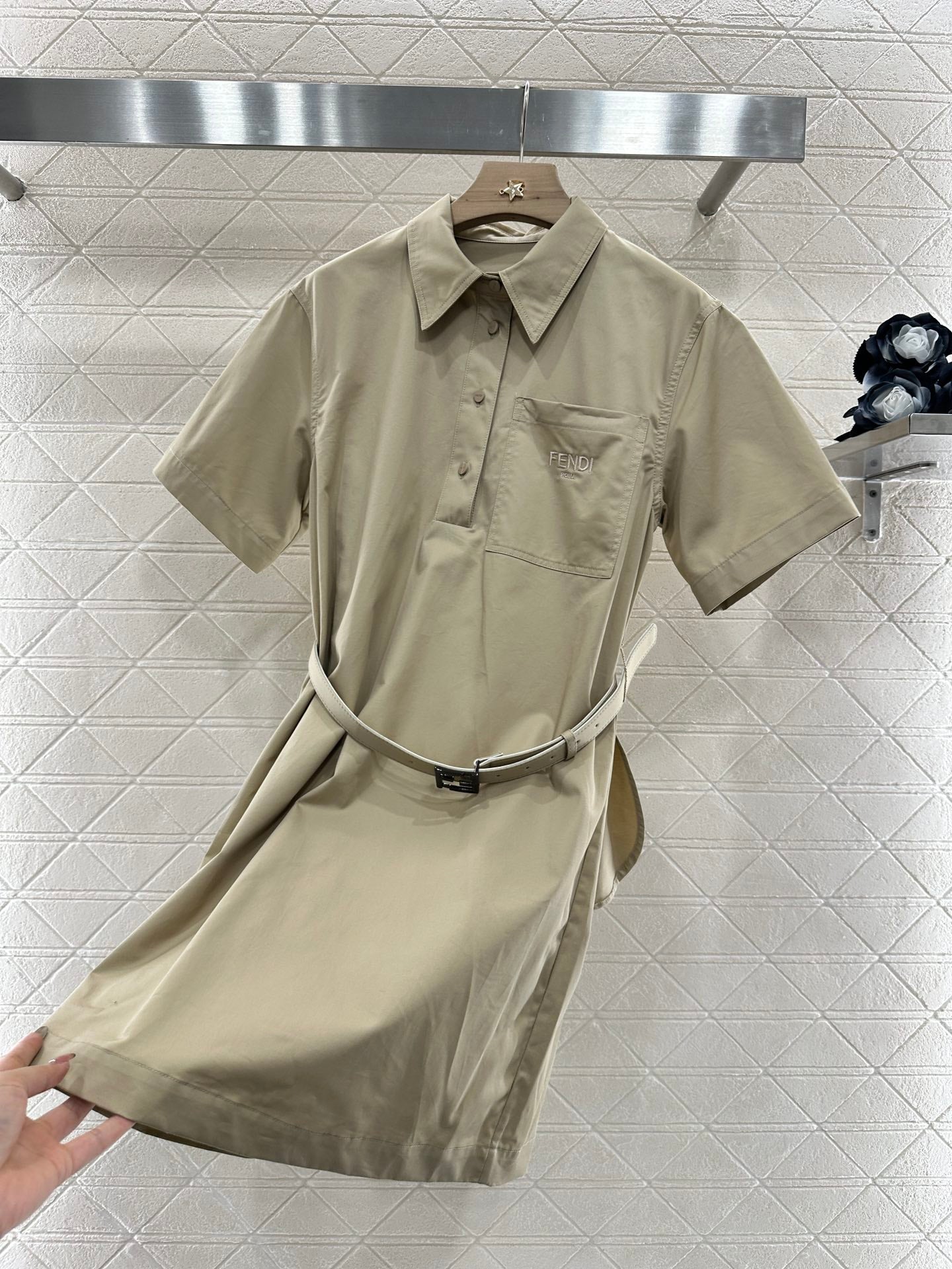 Fendi Brown Denim Dress