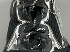 Balenciag! 3XL Mesh Lace-Up Distressed Low-Top Sneakers in Black & Silver