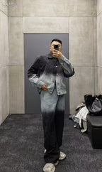 LV Embroidered Denim Pants 'Light Blue'