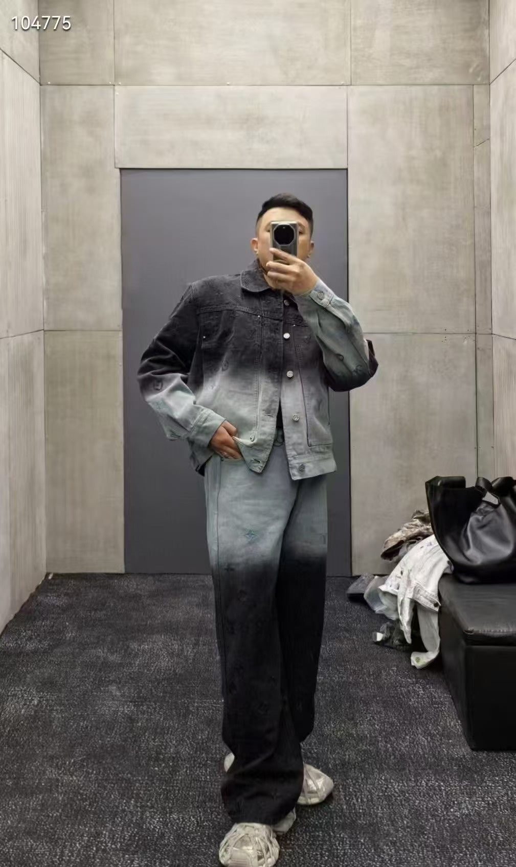 LV Embroidered Denim Pants 'Light Blue'