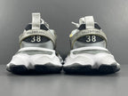 Balenciag! Cargo Round Toe Lace-Up Sneakers in White & gray