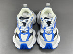 Balenciag! Cargo Round Toe Lace-Up Sneaker White & Blue