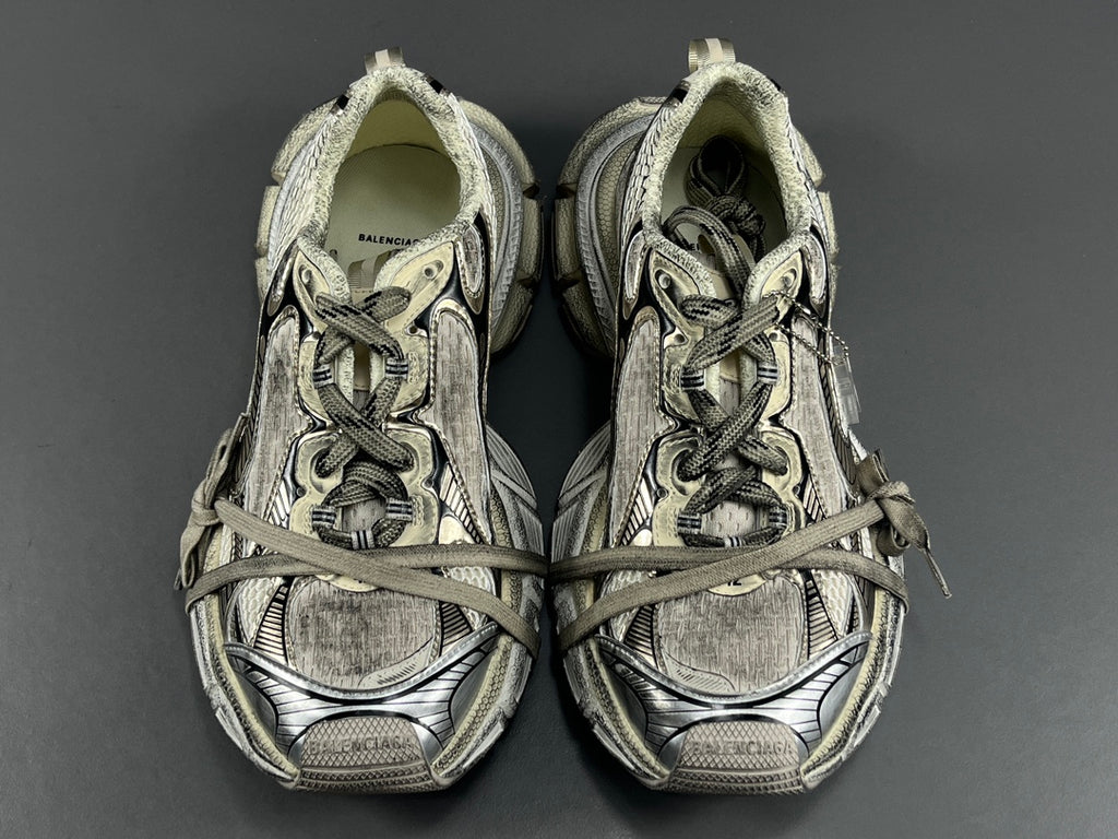 Balenciag! 3xl Mesh Lace-Up Distressed Sneaker