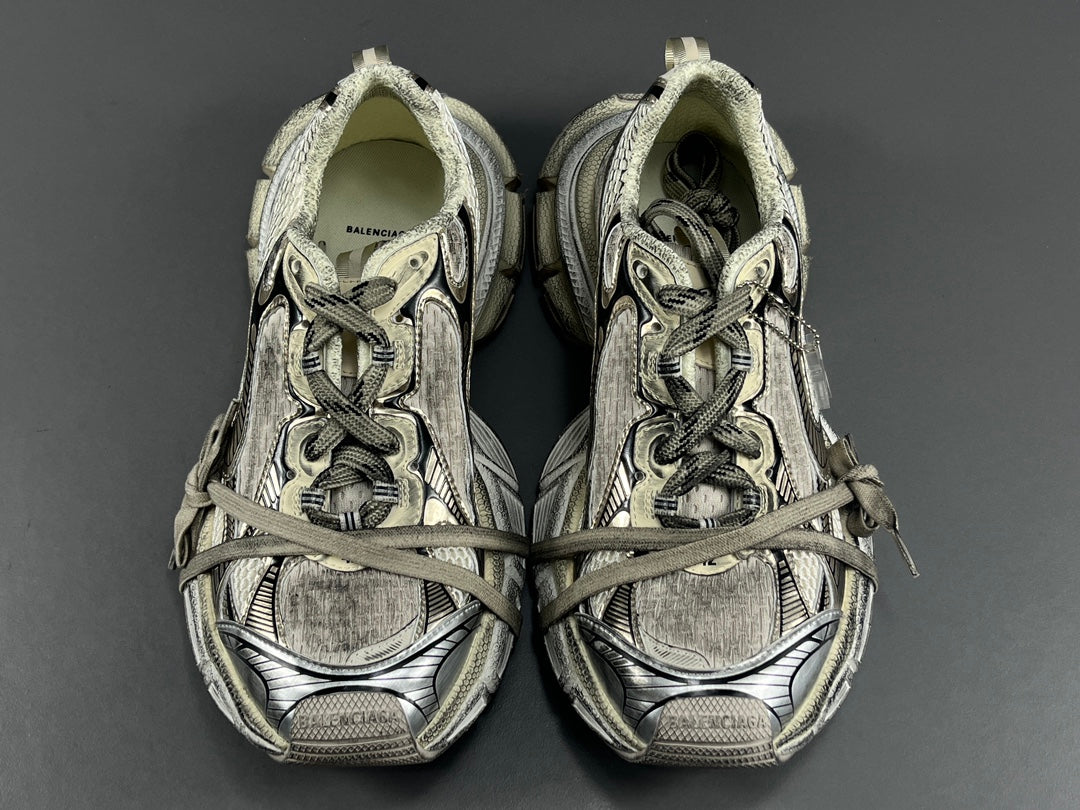 Balenciag! 3xl Mesh Lace-Up Distressed Sneaker