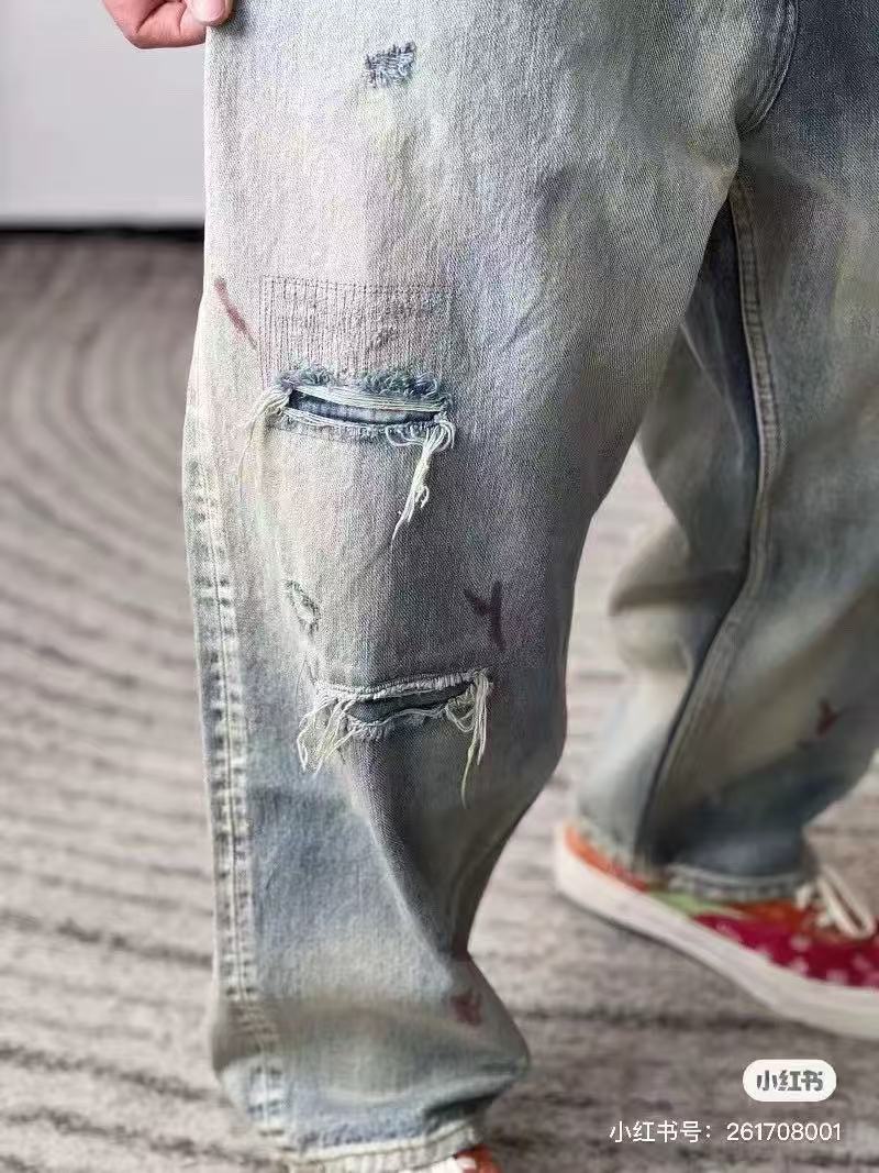 Acne Studi! remake selvedge tapered 5 pocket jeans