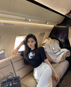 CHNE! vintage series hand-embroidered T-shirt