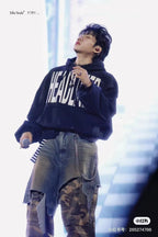 PROJEC! G/R Fake Layered Camouflage Washed Cargo Denim Jeans